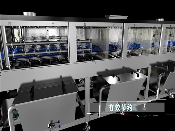 全自動(dòng)洗框機(jī)銷售，周轉(zhuǎn)箱清洗機(jī)，食品專用消毒洗筐機(jī)