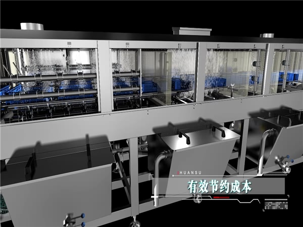高壓水流周轉(zhuǎn)箱清洗機，雞籠清洗機