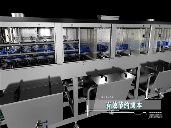 高壓水流周轉(zhuǎn)箱清洗機，雞籠清洗機